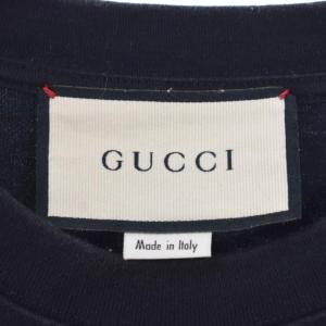 GUCCI グッチ-ストロベリー プリント Tシャツ 半袖 XS 黒 ブラック