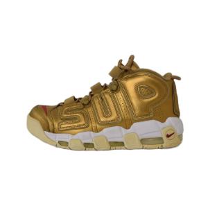 ×Supreme Air More Uptempo Metallic Gold スニーカー