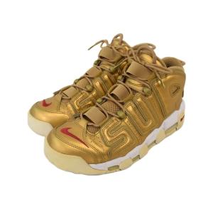NIKE ×Supreme Air More Uptempo Metallic Gold スニーカー