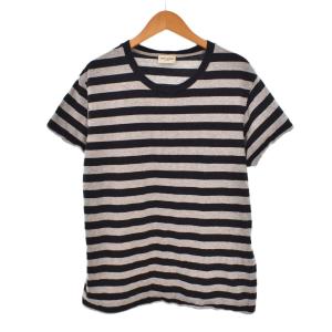 Tシャツ 半袖 ボーダー XS 黒 ブラック グレー 409838