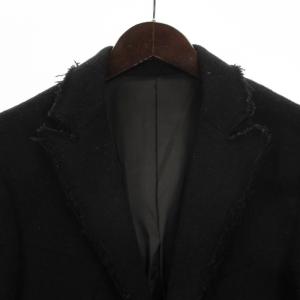 junhashimoto テーラード ジャケット カットオフ 1B 総裏 ウール 黒 ブラック 2 アウター ECS LK