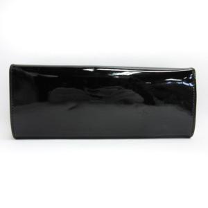 GUCCI クラッチバッグ ポーチ エナメル ベルト 黒 ブラック 鞄