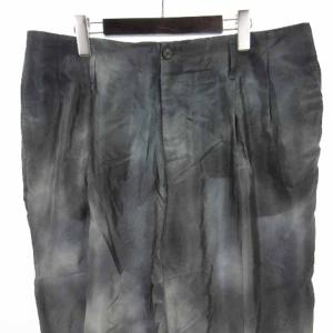 EMPORIO ARMANI MATT LINE パンツ ツータック 薄手 イタリア製 グレー 54 ボトムス GY31