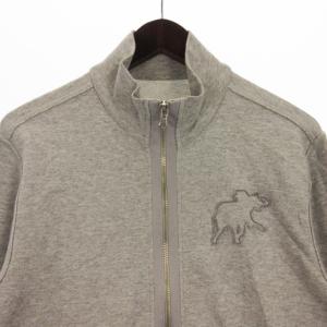 HUNTING WORLD スウェット パーカー 長袖 フルジップ ロゴ イタリア製 コットン混 グレー 48 トップス GY31