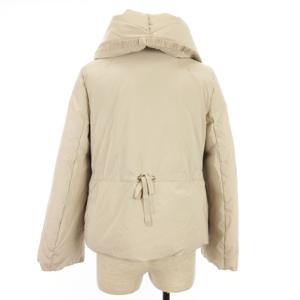 TO BE CHIC ビジュー グログラン ダウン ジャケット ライトベージュ 40 アウター ECS