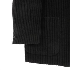 LANVIN クラシック コーデュロイ テーラード ジャケット 3B ウール 黒 ブラック 48-35 アウター GY99