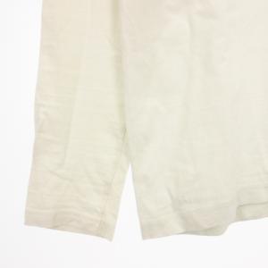 桃太郎ジーンズ MOMOTARO JEANS Tシャツ カットソー 長袖 クルーネック 胸ポケット プリント コットン 白 ホワイト M トップス ECS