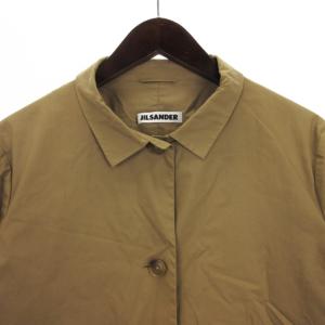 JIL SANDER スプリング コート ステンカラー イタリア製 コットン混 ベージュ 36 アウター ECS