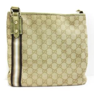 GUCCI シェリーライン GGキャンバス ショルダーバッグ イタリア製 144388 ベージュ 鞄 ECS