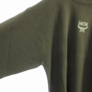MCM ヴィンテージ ニット セーター ロゴ エンブロイダリー 緑 グリーン ECS