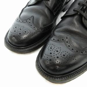 REGAL ビジネスシューズ 革靴 レザー メダリオン ウイングチップ 241/2EE 24.5cm 黒 ブラック 6263 2235