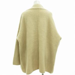 Noble 美品 ラクーンニットオーバーカーディガン シャギー ドロップショルダー ベージュ