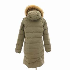 HUNTING WORLD ダウンコート ラクーン ファー付き 40 カーキ