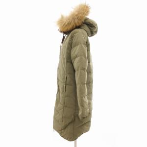 HUNTING WORLD ダウンコート ラクーン ファー付き 40 カーキ