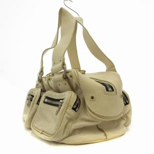 Chloe ベティ ハンドバッグ ミニボストン Y2K レザー ゴールド金具 白 アイボリー