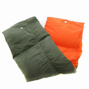 FACETASM ダウンマフラー MA-1ストールネックウォーマー ナイロン バイカラー カーキ オレンジ ZUK-AC-U01