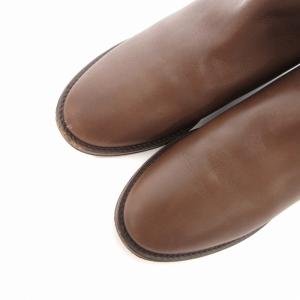 MARGARET HOWELL ジョッキーブーツ ロング レザー ベルト 241/2 24.5cm 茶 ブラウン