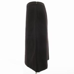 PRADA タグ付き ヴィンテージ 台形スカート ひざ丈 サイドジップ 42 L 茶 ダークブラウン