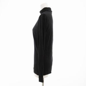 Max Mara ニット カットソー タートルネック ストレッチ 長袖  M 黒 ブラック GY03