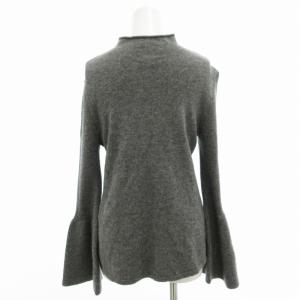 Theory ニット セーター 長袖 ハイネック 袖フレア カシミア混 S グレー