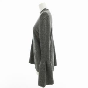 Theory ニット セーター 長袖 ハイネック 袖フレア カシミア混 S グレー