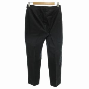 CELINE パンツ スラックス センタープレス ストレッチ ナイロン シルク混 40 L 黒 ブラック