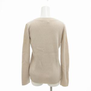 IENA タグ付 ニット セーター ウール Vネック 長袖 ベージュ