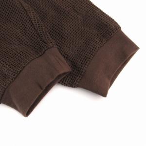 STUSSY 美品 コットンメッシュTシャツ カットソー 長袖 XL 茶 ブラウン