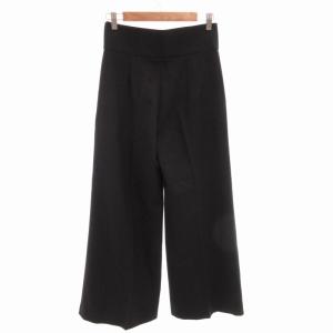 STELLA McCARTNEY ハイウエスト センタープリーツ ワイドパンツ スラックス 40 M 黒 ブラック