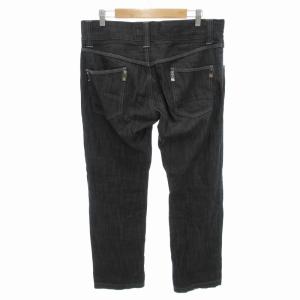DOLCE&GABBANA デニムパンツ ジーンズ ストレート ジップフライ 先染め イタリア製 50 L 黒 ブラック