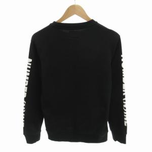 NUMBER (N)INE × ナノユニバース nano universe コラボ スウェット トレーナー ラバープリント 音符 刺繍 S 黒 ブラック