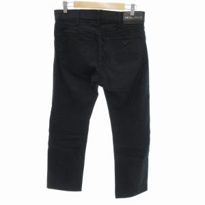 EMPORIO ARMANI 美品 パンツ チノパン ストレート ジップフライ 30 M 黒 ブラック