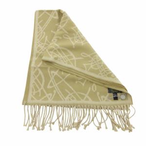 Vivienne Westwood ジャガードマフラー オーブ ロゴ イエロー