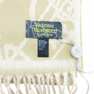 Vivienne Westwood ジャガードマフラー オーブ ロゴ イエロー