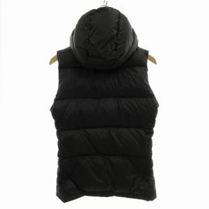 junhashimoto ダウンベスト ナイロン ダブルジップ フード付き 3 M 黒 ブラック VST1002 SNY01