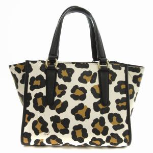 COACH ショルダーバッグ クロスビー ミニ キャリーオール オセロット 2way ハンドバッグ レオパード柄 ヒョウ柄 レザー 黒