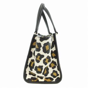 COACH ショルダーバッグ クロスビー ミニ キャリーオール オセロット 2way ハンドバッグ レオパード柄 ヒョウ柄 レザー 黒