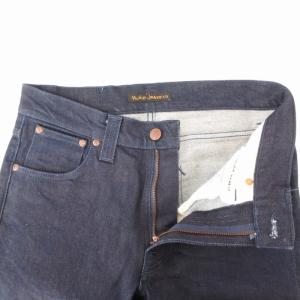 Nudie Jeans 美品 デニムパンツ ジーンズ スリム テーパード ジップフライ W29 L32 S インディゴブルー