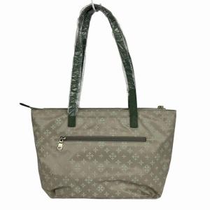 russet トートバッグ レザーコンビ 総柄 ナイロン ベージュ