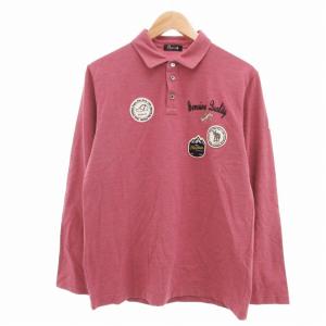 Papas+ パープル ロゴワッペンポロシャツ ☆【WEB限定】PAPASワッペン&アップリケ鹿の子ポロシャツ