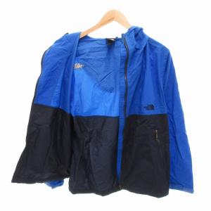 THE NORTH FACE コンパクトジャケット マウンテンパーカー ジップアップ ロゴ 刺繍 ナイロン M 青 ブルー NP21430