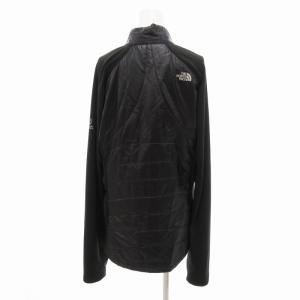 THE NORTH FACE PERTEX 美品 ナイロン切替 中綿ジャケット ブルゾン プリマロフト PRIMALOFT ロゴ プリント XL 黒 ブラック