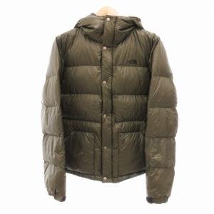 シエラ ショートフーディ ダウンジャケット ロゴ 刺繍 ナイロン ND18811 L オリーブ