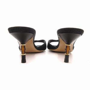 GUCCI ミュール バンブーヒール  パンプス GGキャンバス 5.5B 黒 ブラック GY19