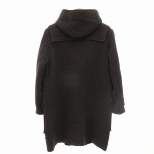 BURBERRY LONDON 美品 99年 ダッフルコート ウールメルトン フード ロング M チャコールグレー AA GY19