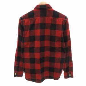 ヘビー フランネルシャツ バッファローチェック 長袖 38 M 赤 黒