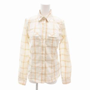 ARC’TERYX シャツ チェック柄 ロゴ 刺繍 長袖 S 白 ホワイト系 SS000917