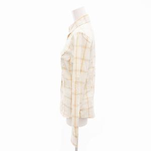 ARC’TERYX シャツ チェック柄 ロゴ 刺繍 長袖 S 白 ホワイト系 SS000917