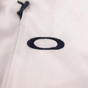 OAKLEY ポロシャツ ロゴ 刺繍 半袖 S 白 ホワイト