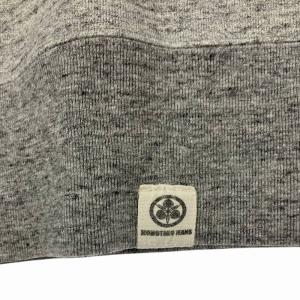 桃太郎ジーンズ MOMOTARO JEANS スウェット トレーナー デニムポケット 出陣 グレー M